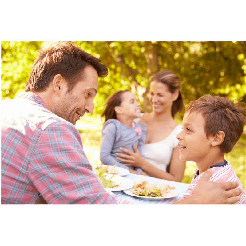 family having a meal together