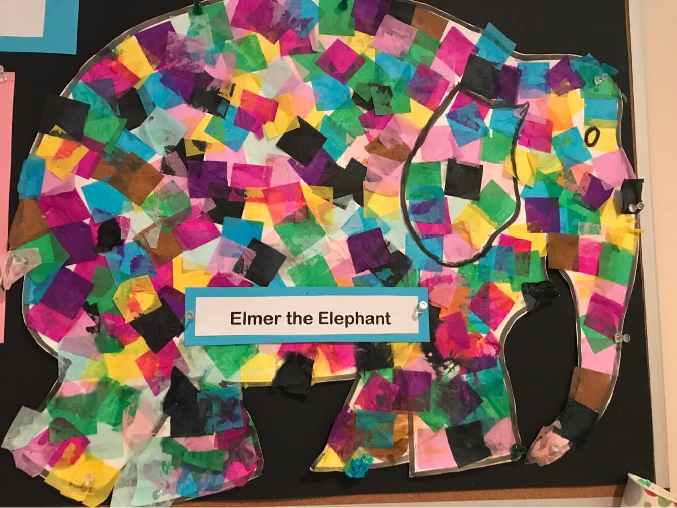  picture of an Elefant made by toddlers at Early Childhood Development Associates' class