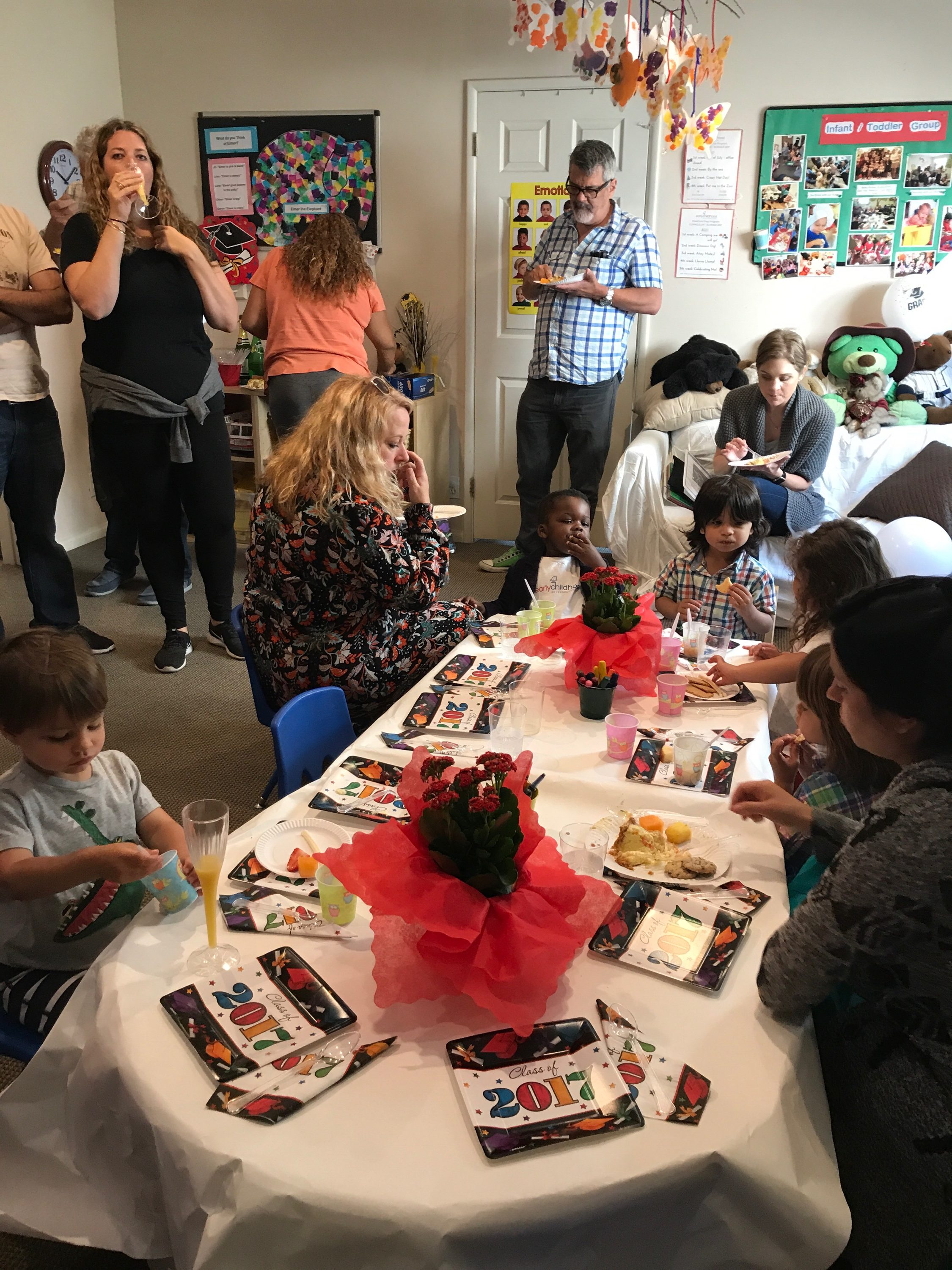 firefighter's hats made by toddlers at Early Childhood Development Associates' Class